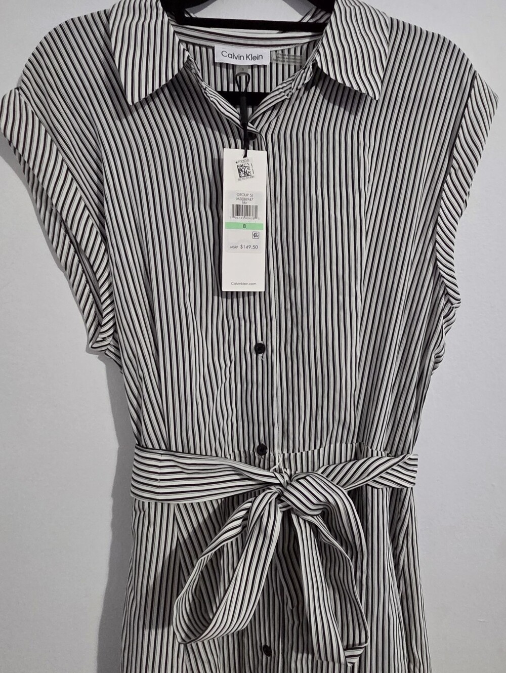 Calvin Klein Striped Maxi Dress NWT - Picture 4 of 6